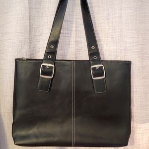 Solo NY Plaza Black Tote Large Laptop Bag Zip Top